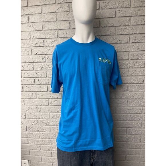 Salt Life Men’s Blue Short Sleeve Graphic T-Shirt Size L - Picture 1 of 7